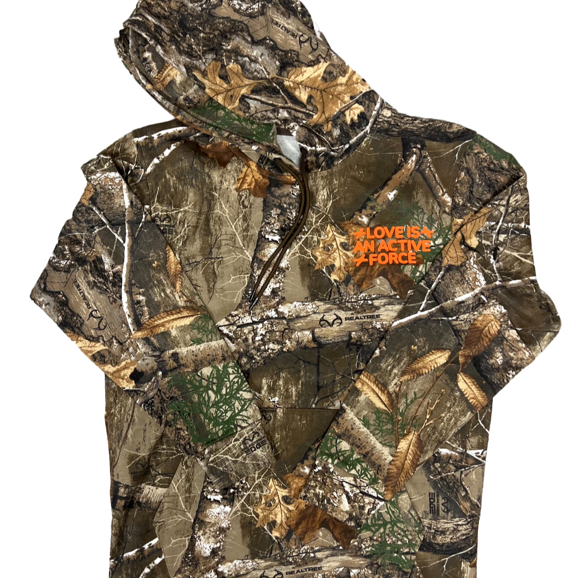 Love is an Active Force Real Tree Hoodie