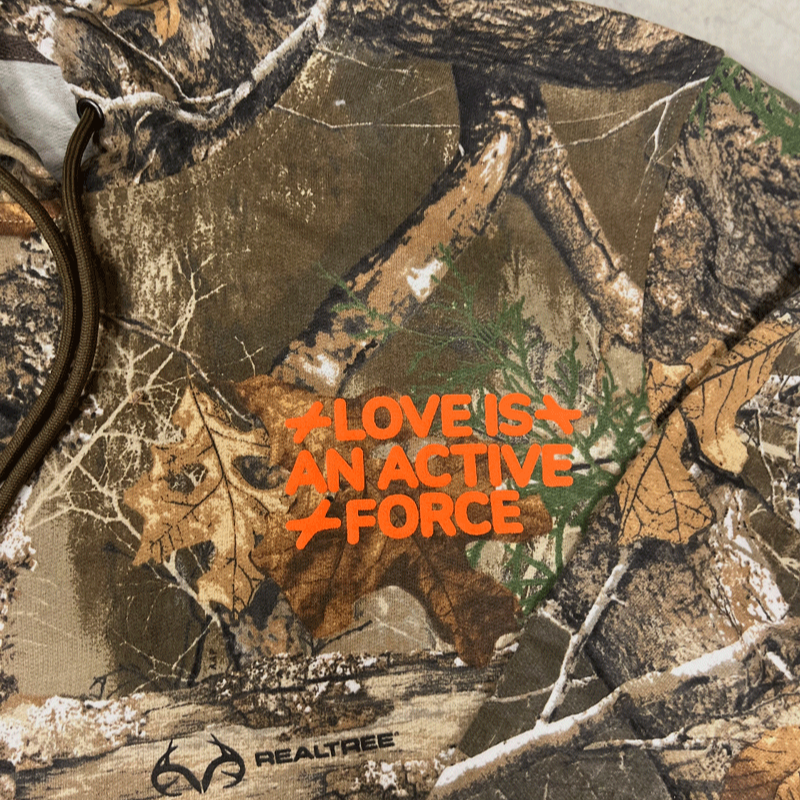 Love is an Active Force Real Tree Hoodie